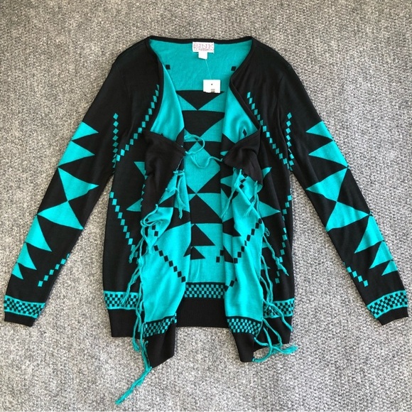 Pink Cattlelac open front fringe cardigan size small - Picture 1 of 12